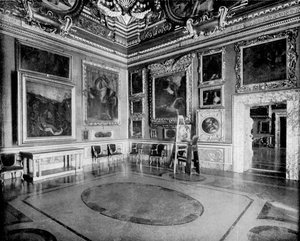 Zaal van Saturnus, Pitti Paleis, Florence, Italië, 1893 door John L. Stoddard
