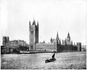 Houses of Parliament, Londen door John L. Stoddard