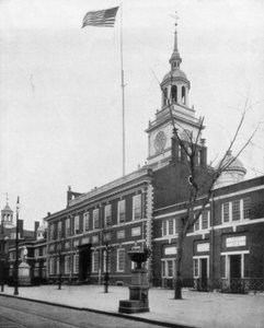 Independence Hall, Philadelphia, VS, eind 19e eeuw door John L. Stoddard