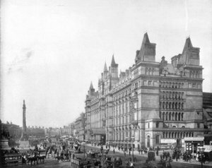 Lime Street, Liverpool, Engeland, eind 19e eeuw door John L. Stoddard