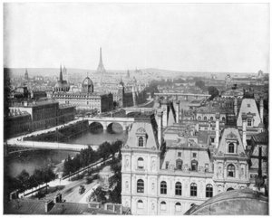 Panorama van Parijs, Frankrijk, eind 19e eeuw