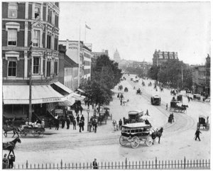 Pennsylvania Avenue, Washington DC, eind 19e eeuw door John L. Stoddard