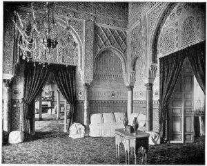 Salon van Maria de Padilla, Alcazar, Sevilla, Spanje door John L. Stoddard