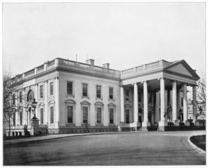 Het Witte Huis, Washington DC, eind 19e eeuw door John L. Stoddard