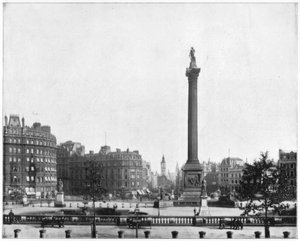 Trafalgar Square, Londen, eind 19e eeuw