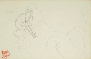 Achilles en Xanthus, uit La Farge folio