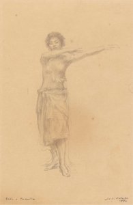 Taupo danst de Staande Siva, Samoa door John La Farge