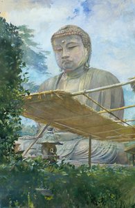Het Grote Standbeeld van Amida Boeddha in Kamakura, Bekend als de Daibutsu..., 1887 door John La Farge