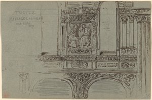 Trinity Church, Boston (schip) - Muurschildering studie door John La Farge