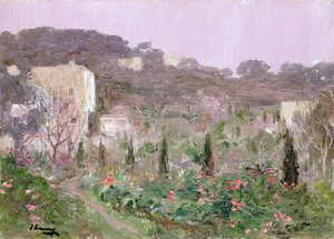 Een tuin in het zuiden van Frankrijk door John Lavery