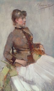 Portret van een zittende dame, 1887