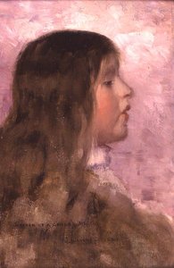 Schets van een kinderhoofd door John Lavery