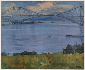 De Forth Brug, 1914, uit Britse Kunstenaars aan het Front, voortzetting van Het Westelijk Front, 1918