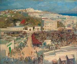 De Moorse Vlag, Gehesen op de Duitse Legatie, Tanger door John Lavery
