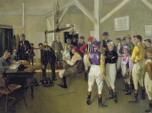 De Weegkamer, Hurst Park door John Lavery