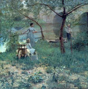 Onder de Kersenboom, de Brug bij Grez, 1884