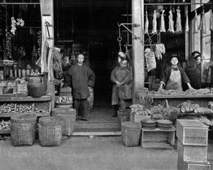 Chinatown in San Francisco (zwart-wit foto)