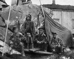 Groep Lappen in Noorwegen, foto c. 1890 door John Lawson Stoddard