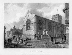 St Ebbes Kerk, Oxford door John Le Keux