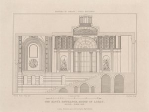 De ingang van de koning, House of Lords door John Le Keux
