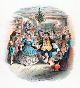 Een Kerstlied: Het Bal van Mr. Fezziwig, 1843 door John Leech
