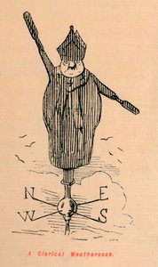 Een Geestelijke Windvaan, ca. 1860 door John Leech