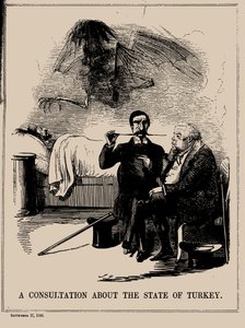 Een Consultatie over de Staat van Turkije. Punch, 17 september 1853 door John Leech