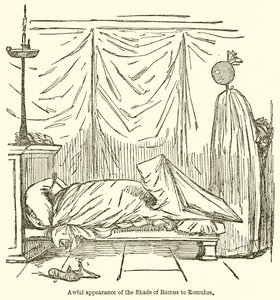 Verschrikkelijke verschijning van de schaduw van Remus aan Romulus