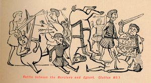 Slag tussen de Merciërs en Egbert door John Leech