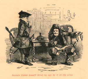Kapitein Fisher denkt niet dat hij het voor die prijs kan doen, 1897 door John Leech
