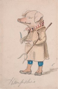 Karikatuur van het Graafschap Hampshire door John Leech