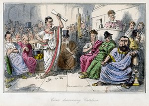 Cicero die Cataline aanklaagt, 1850s door John Leech