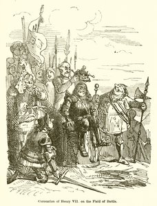 Kroning van Hendrik VII op het slagveld door John Leech
