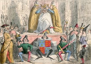 Kroning van Hendrik de Vierde (volgens de beste autoriteit) door John Leech