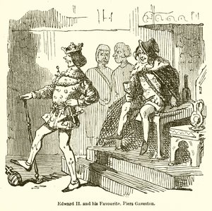 Edward II en zijn Favoriet, Piers Gaveston door John Leech