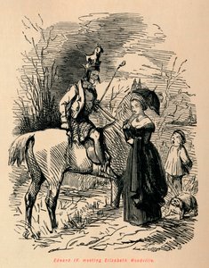 Edward IV ontmoet Elizabeth Woodville, ca. 1860