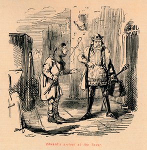 Edwards aankomst bij de Tower, ca. 1860 door John Leech