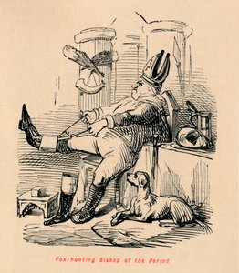 Vossenjacht bisschop van de periode, ca. 1860 door John Leech