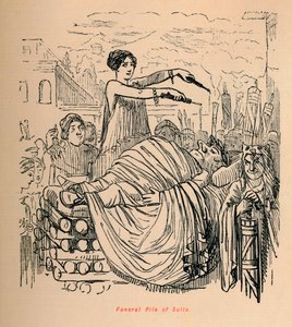 Begrafenisstapel van Sulla, 1852 door John Leech