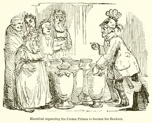 Hannibal vraagt de Kretenzische priesters om zijn bankiers te worden door John Leech