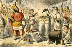 Hannibal, terwijl hij nog een kind is, zweert eeuwige haat tegen de Romeinen