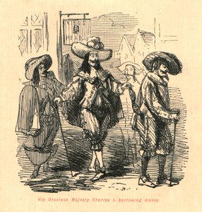 Zijne Genadige Majesteit Karel I, geld lenen, 1897 door John Leech
