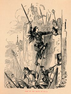 Joan aan de muren van Parijs door John Leech