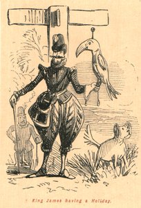 Koning James op vakantie, 1897 door John Leech
