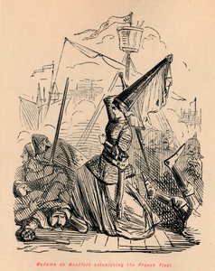Madame de Montfort verbaast de Franse vloot, ca. 1860 door John Leech