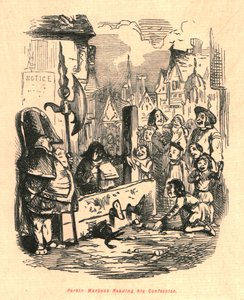 Perkin Warbeck leest zijn bekentenis, 1897 door John Leech