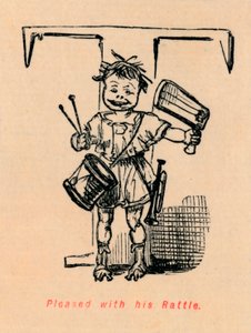 Blij met zijn Rammelaar, 1852 door John Leech