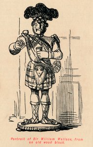 Portret van Sir William Wallace, van een oude houtblok, ca. 1860