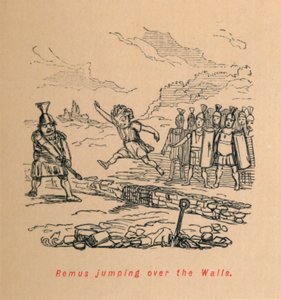 Remus springt over de muren, 1852 door John Leech