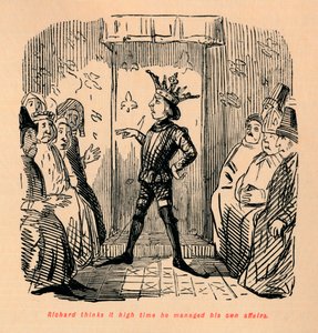 Richard vindt het hoog tijd dat hij zijn eigen zaken beheert, ca. 1860 door John Leech